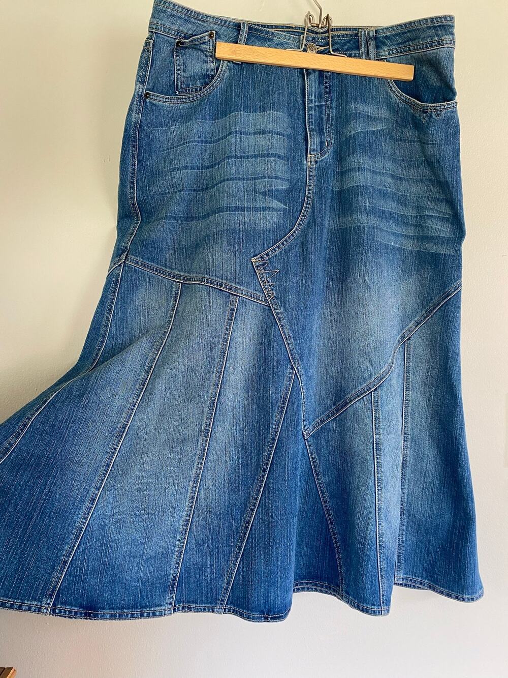Gitano patchwork denim skirt size 16